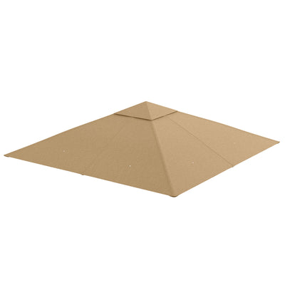 Outsunny Gazebo Canopy Replacement 9.84 x 9.84ft UV Protected Top Sun Shade Beige 