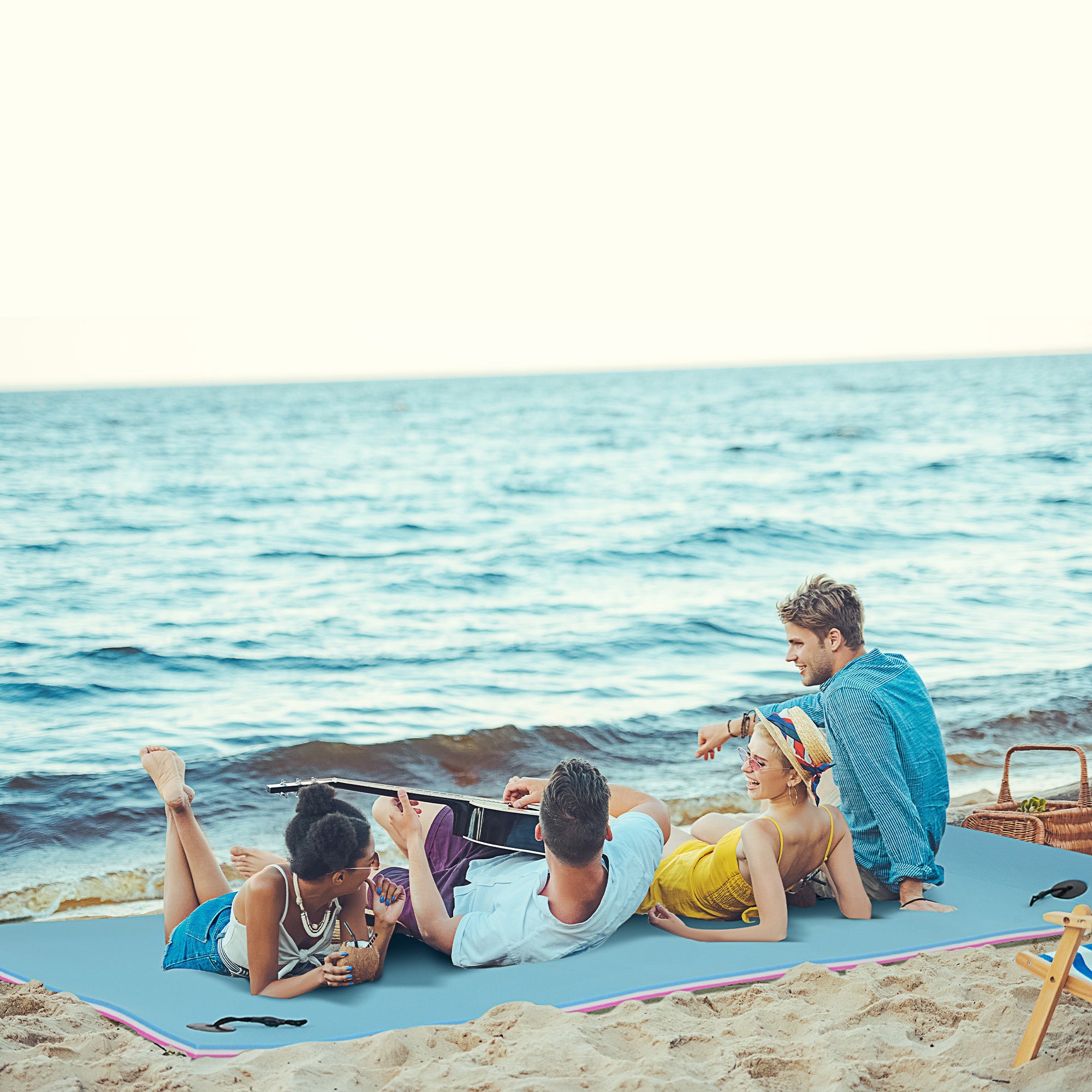 HOMCOM 10x5ft Floating Mat Floating Lily Pad Water Carpet Float Aqua Mat Water Recreation and Relaxing in Pool Beach Lake 