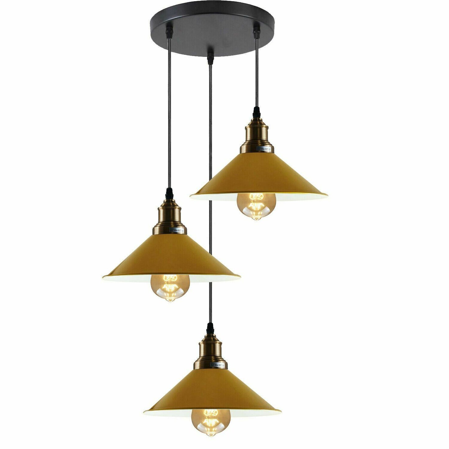 Industrial 3-Head Cone Shade Hanging Pendant Light~1728