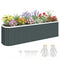 Galvanized Raised Garden Bed, Deep Rot Planter Box, Outdoor Garden Bed with Plant Labels, 7' x 2' x 2', Dark Grey