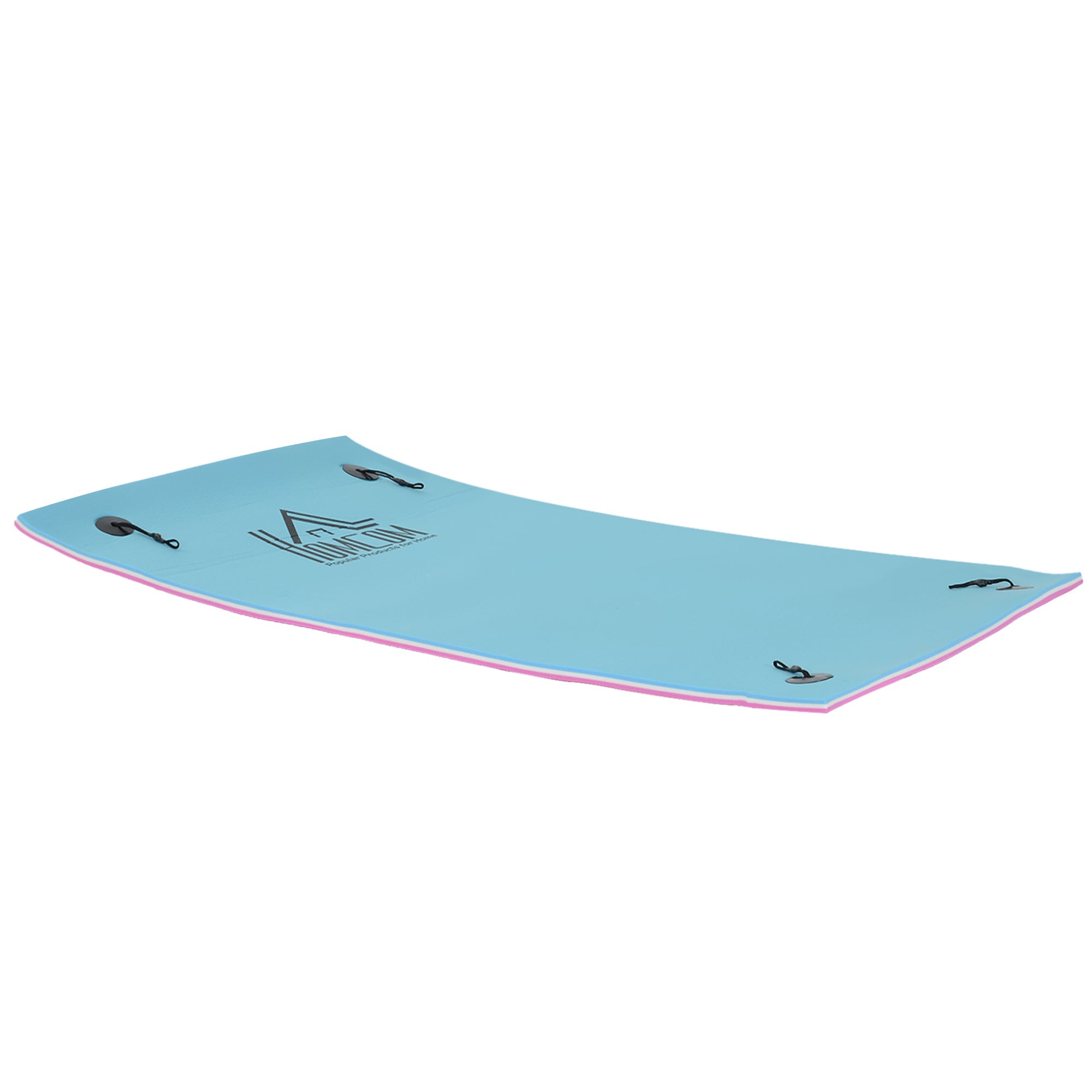 HOMCOM Aquatic Lily Pad: 7.5x4FT Floating Water Mat for Pool Beach Lake Relaxation 