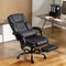Office Chair with Massage, Pet-Friendly Faux Leather Reclining Desk Chair with Lumbar Support, Footrest, Black