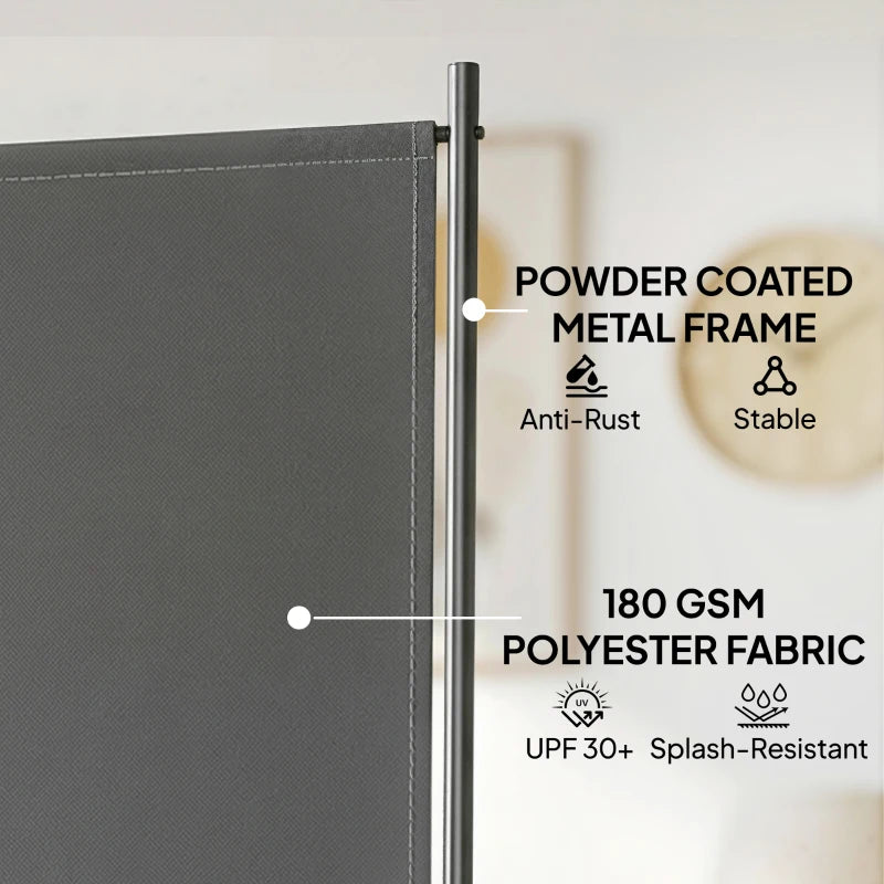 Outdoor Freestanding Outdoor Privacy Screen, Privacy Panel, 70.9" x 70.9", Dark Grey