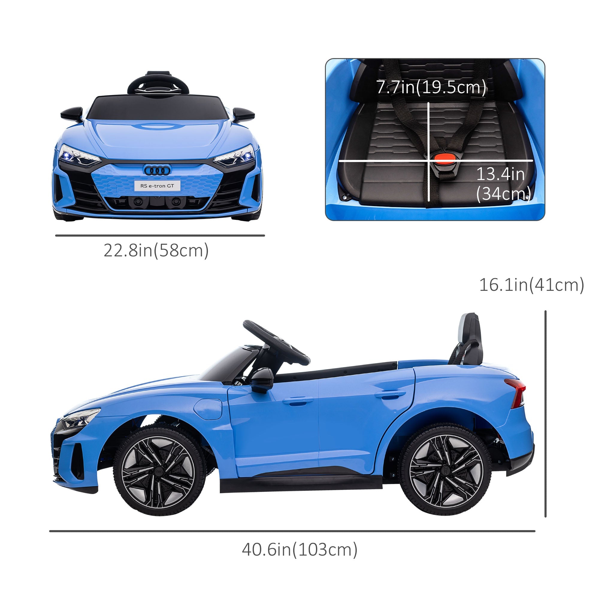 Aosom Electric Ride on Car with Remote Control, 12V 3.1 MPH Kids Ride-on Toy for 37-60 Months Boys and Girls with Suspension System 