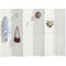 5.6 Ft. Tall 6-Panel Room Divider, Pegboard Panel Folding Privacy Screen, Partition Wall Divider for Bedroom, White