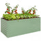 5' x 3' x 2' Raised Garden Bed, Galvanized Planter Box for Growing Flowers, Herbs and Vegetables, Light Green