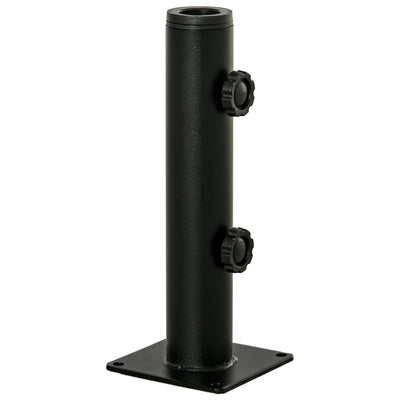 Outsunny Deck Mount Umbrella Holder Base Stand Outdoor for Deck Dock Patio Garden Pontoon Black 