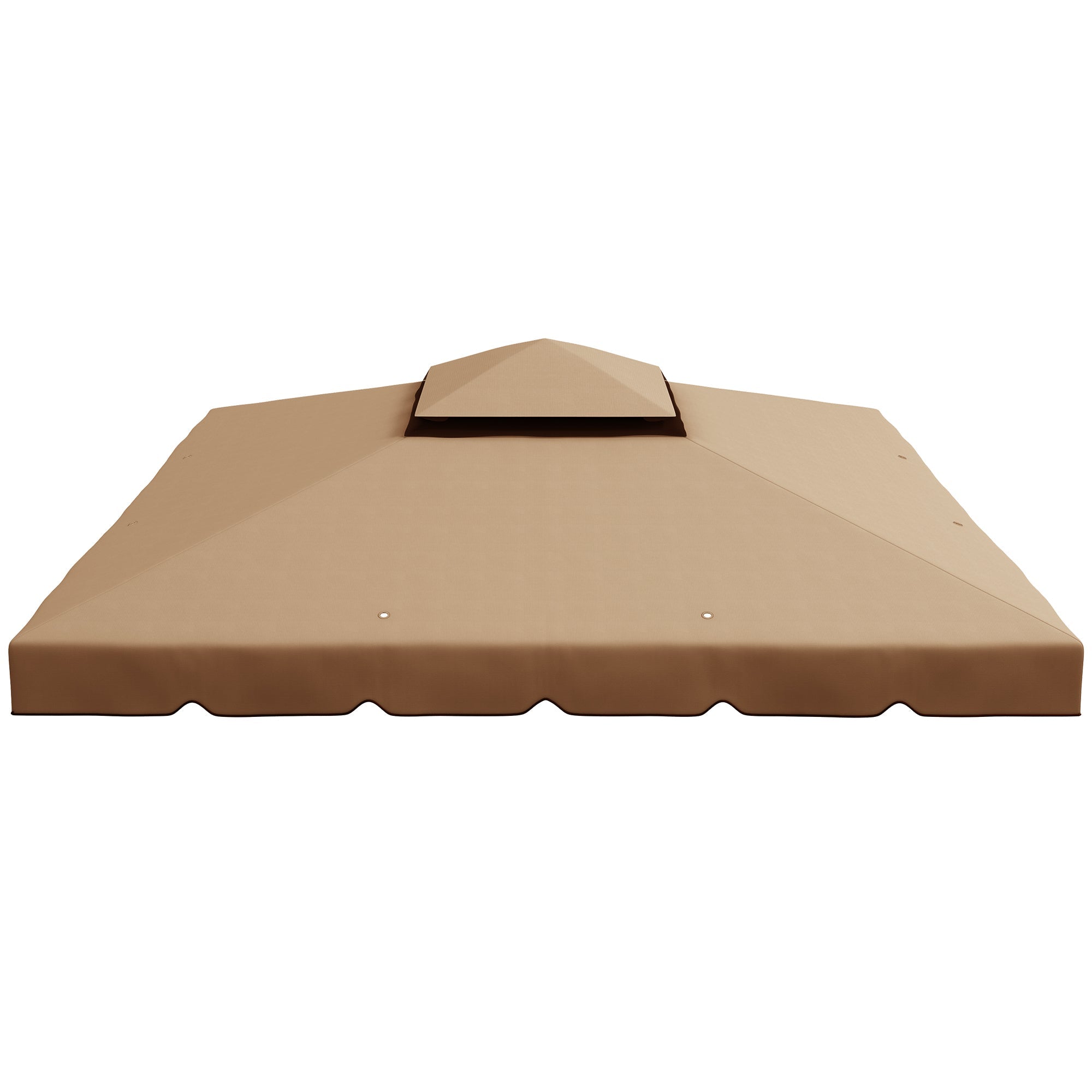 Outsunny Replacement Gazebo Top 9.8x9.8, Double Vented Roof Canopy Cover for Patio Garden, Khaki - Upgrade Your Outdoor Space 