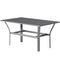 Outsunny Outdoor Side Table with Slatted Tabletop, Metal Patio Coffee Table for Garden, Balcony, Dark Grey