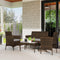 Outsunny 4 Pieces Wicker Outdoor Balcony Furniture Set Rattan Patio Furniture Set with Loveseat Chairs Glass Coffee Table Grey