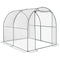 Outsunny 6.6' x 8.2' x 6.6' Plant Dome Tunnel Greenhouse Shed Roll Up Door Hoop House, Transparent