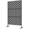 Outsunny 6.5FT Metal Privacy Screen, Outdoor Decorative Divider with Stand, Grid Style in Black| Aosom Canada