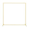 Outsunny 6.6x6.6FT Square Metal Wedding Arch, Gold Backdrop Stand for Parties, Bridal Showers, Graduations