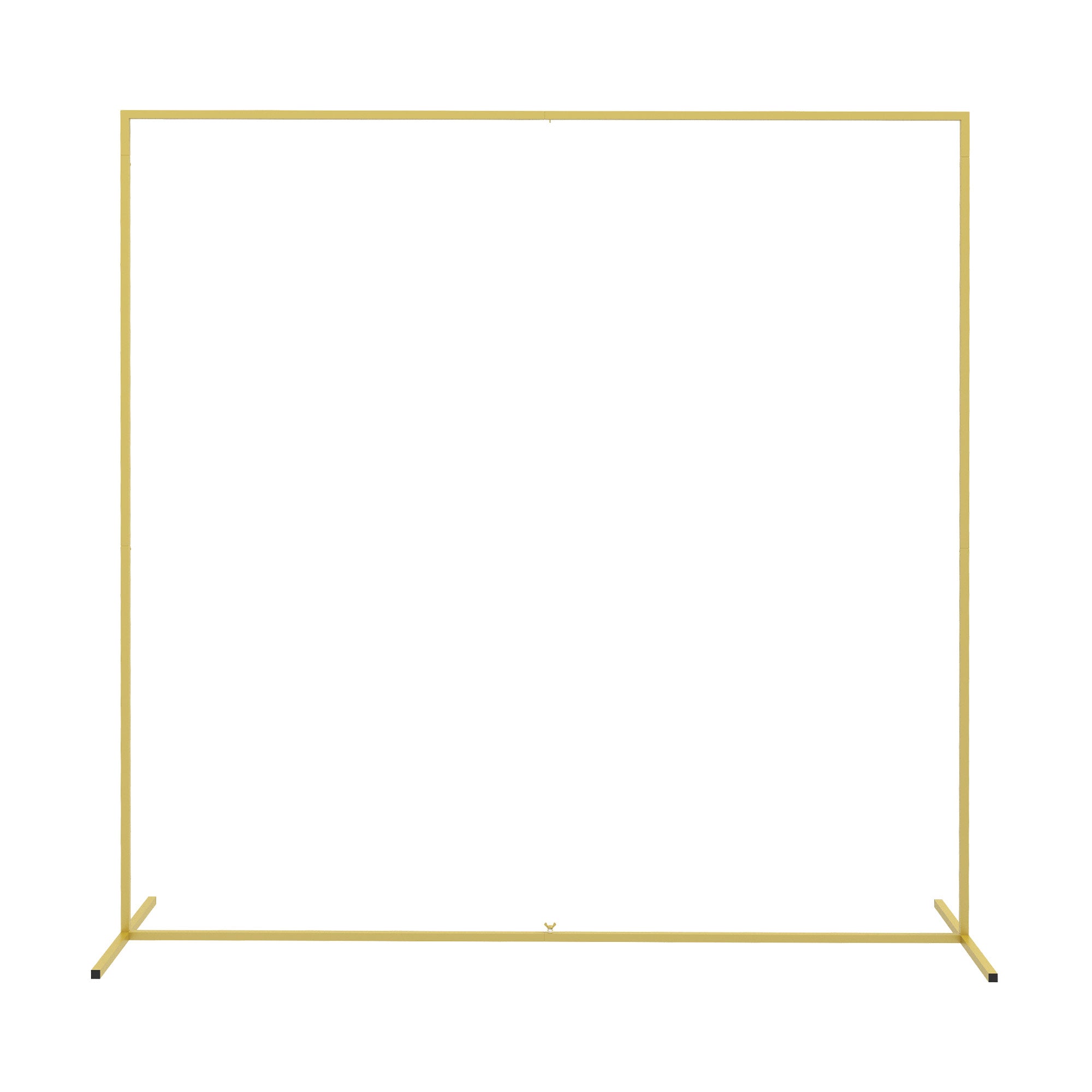 Outsunny 6.6x6.6FT Square Metal Wedding Arch, Gold Backdrop Stand for Parties, Bridal Showers, Graduations 