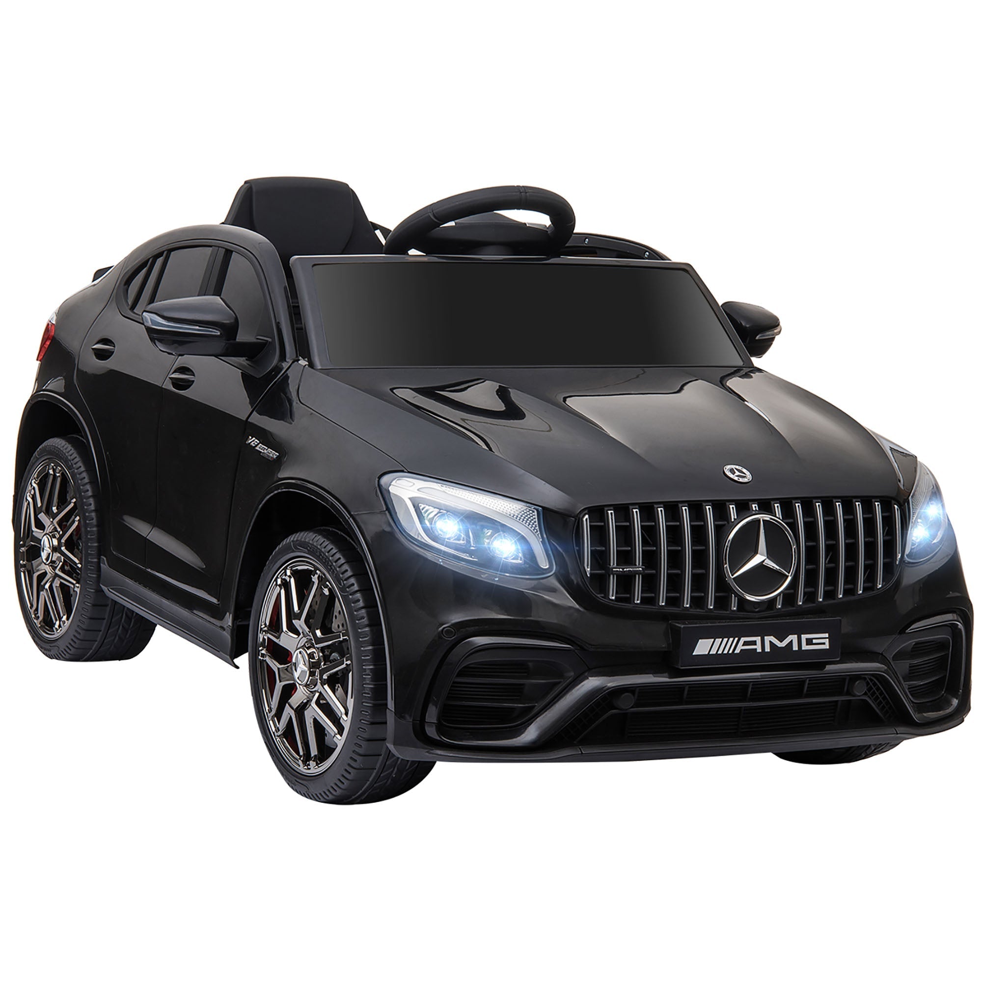 Aosom Licensed Ride-On Car: 12V Electric, Remote Control, Suspension Wheels, Black, Kids Powered Ride-On 
