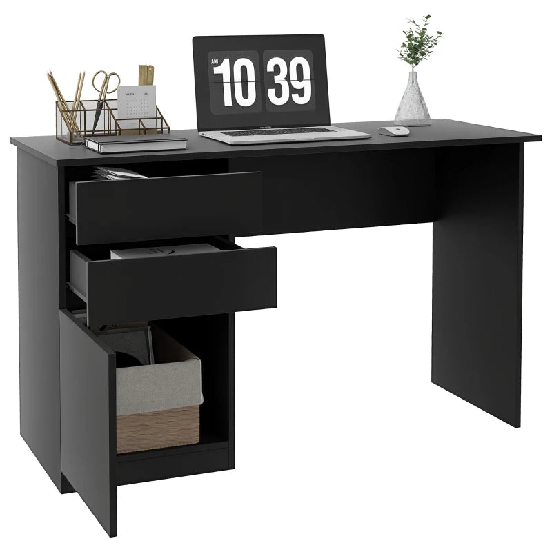 Computer Desk with Storage, PC Table with Drawers and Cabinet for Home Office, Study Room, Black