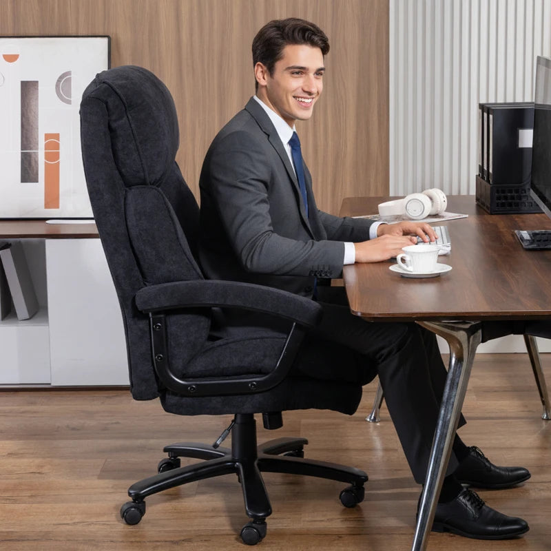 Big and Tall Executive Office Chair, Up to 450 lbs. Heavy Duty Desk Chair, Computer Chair for Heavy People, Black