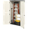 Outsunny 368 Gallon Outdoor Storage Cabinet with Openable Top and Lockable Doors for Lawnmower, Trash Can, Patio Accessories