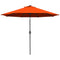Outsunny 9ft Solar Patio Umbrella Outdoor Sunshade 24 LED Lights Tilt Canopy Orange