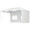 Outsunny 10x13ft Gazebo Party Tent Outdoor Canopy Garden Sun Shade w/Mesh Sidewalls, White