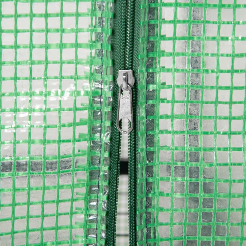 Portable Greenhouse, Outdoor Hot House Plant Flower Greenhouse with 4 Tier Shelves, Steel Frame, PE Cover, Dark Green