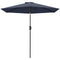 Patio Sun Umbrella, Outdoor Parasol with 6 Ribs, Blue