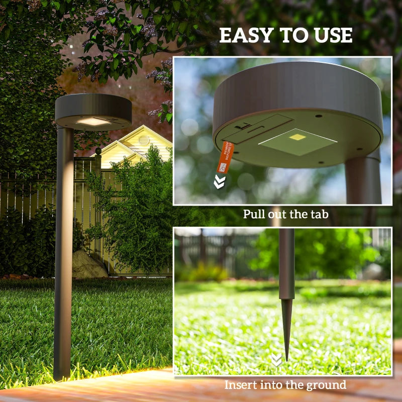 8 Pack Solar Garden Lights Outdoor Auto On/Off Solar Pathway Lights, IP44 for Driveway, Walkway, Yard Landscape Lighting