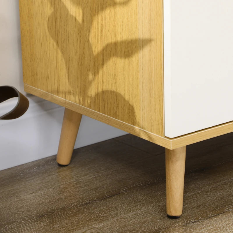 Modern Microwave Stand, Microwave Cabinet with Drawer, Storage Cupboards and Cable Hole for Kitchen, Dining Room, White